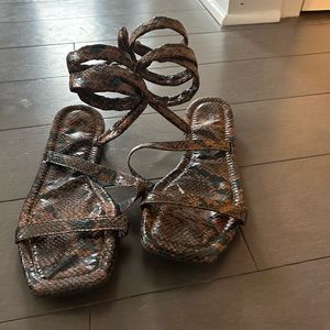 ASOS snakeskin strappy sandal